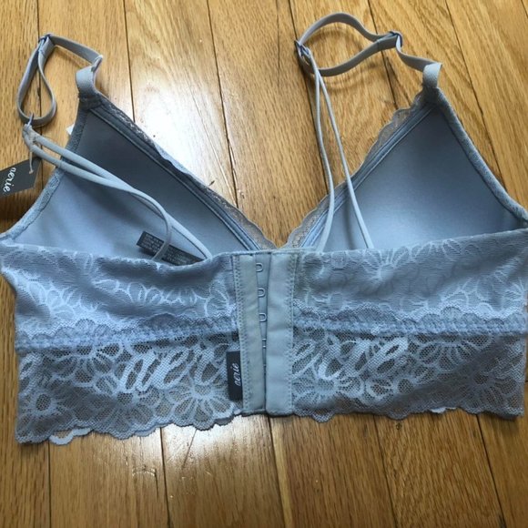 Aerie Blue Lace Wireless Bralette - Picture 4 of 4